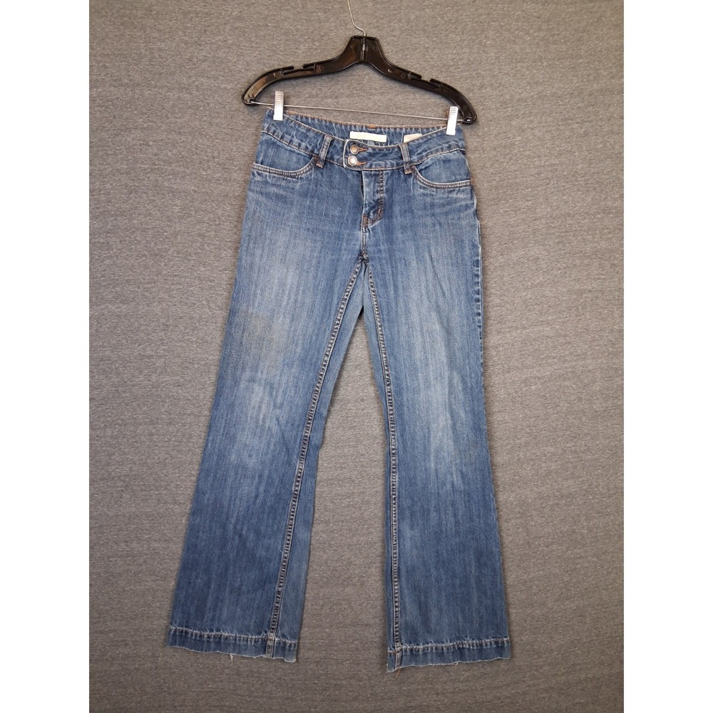 Stetson Womens Jeans 2 Blue Denim Wide Leg Boot Flare Low Rise 214 Y2K Grunge